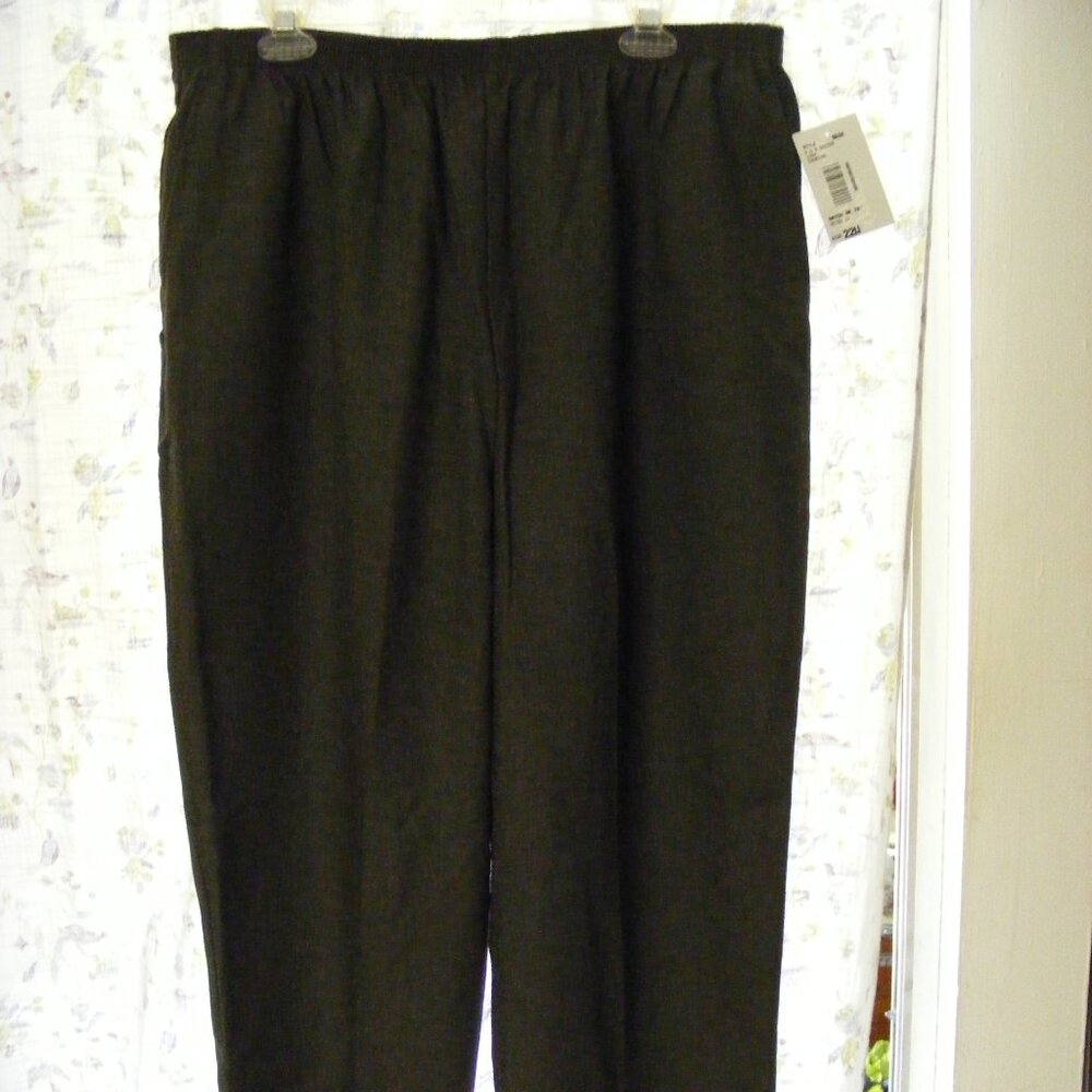NEW Ladies Plus Size 22W Charcoal Black Dress Pants by Southern Lady